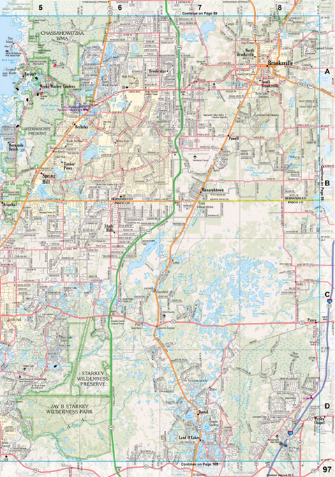 Florida Atlas & Gazetteer Page 97 Preview 1