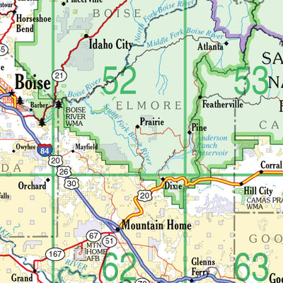 Idaho Atlas & Gazetteer Overview Map Preview 3