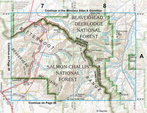 Idaho Atlas & Gazetteer Page 33 Inset Preview 1