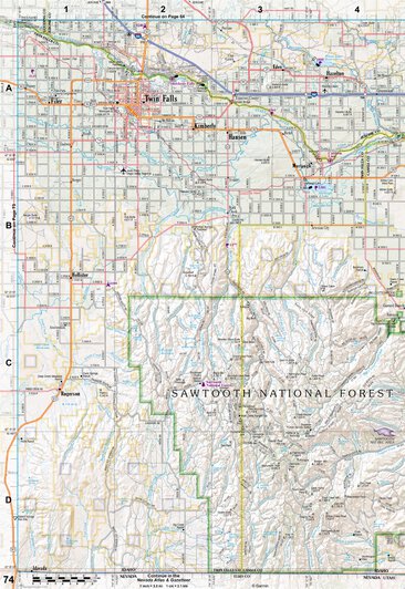 Idaho Atlas & Gazetteer Page 74 Preview 1