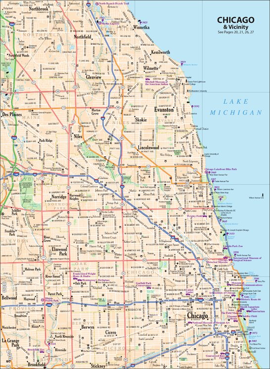 Illinois Atlas & Gazetteer Chicago Vicinity 2 Map by Garmin | Avenza Maps