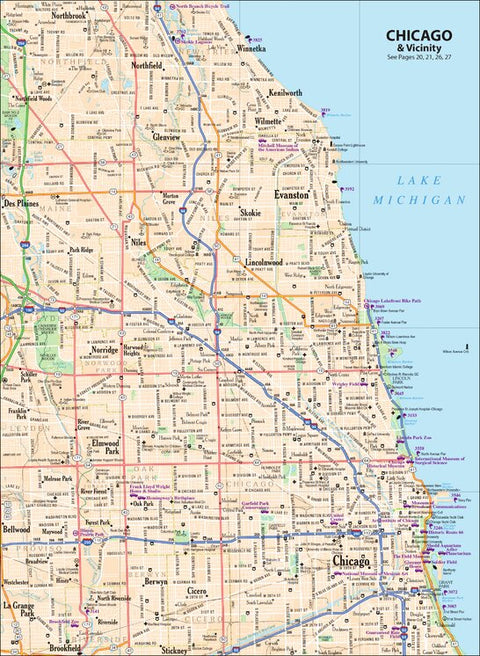 Illinois Atlas & Gazetteer Chicago Vicinity 2 Preview 1