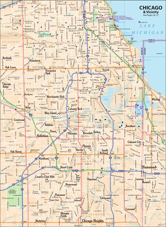 Illinois Atlas & Gazetteer Chicago Vicinity 4 Map by Garmin | Avenza Maps