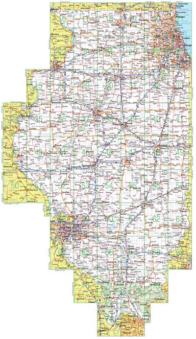 Illinois Atlas & Gazetteer Overview Map Preview 1