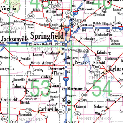 Illinois Atlas & Gazetteer Overview Map Preview 2