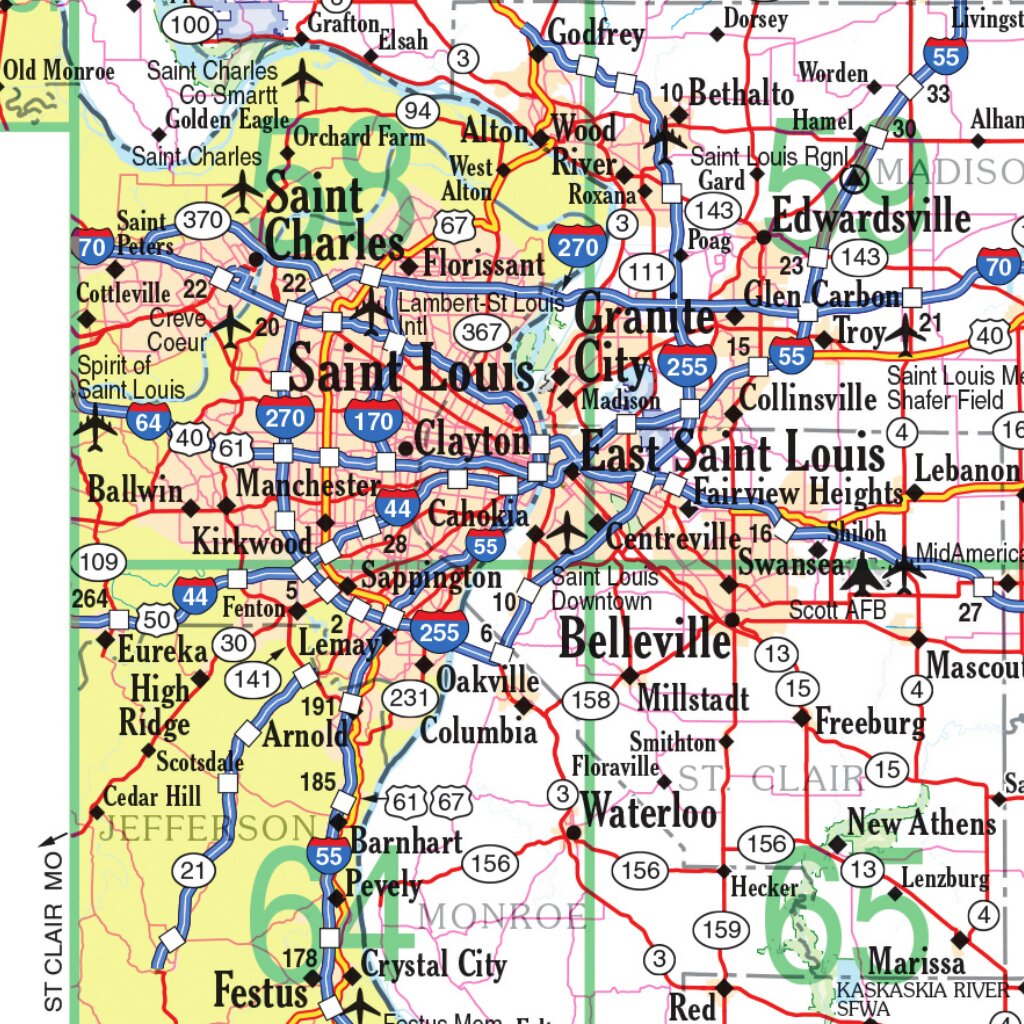 Illinois Atlas & Gazetteer Overview Map by Garmin | Avenza Maps