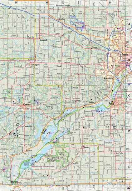 Illinois Atlas & Gazetteer Page 37 Preview 1