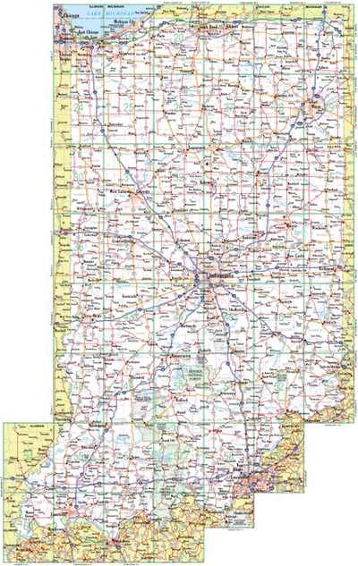 Indiana Atlas & Gazetteer Highway Map Preview 1
