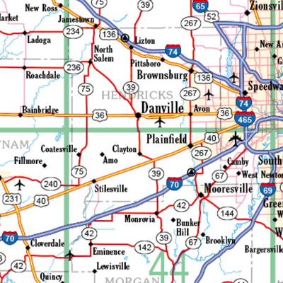 Indiana Atlas & Gazetteer Highway Map Preview 2
