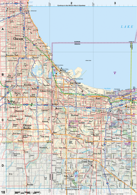 Indiana Atlas & Gazetteer Page 18 Preview 1