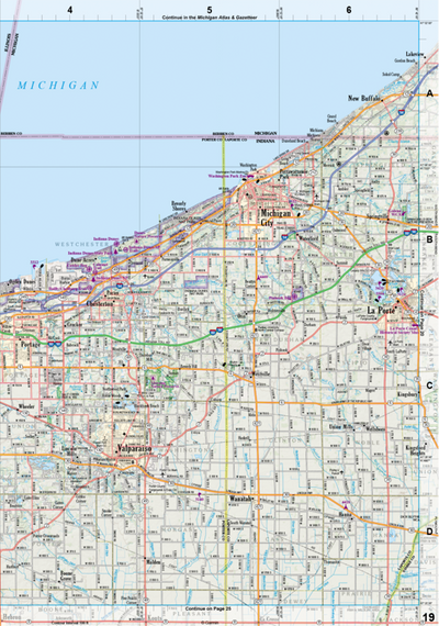 Indiana Atlas & Gazetteer Page 19 Preview 1