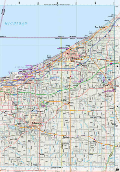 Indiana Atlas & Gazetteer Page 19 Preview 1