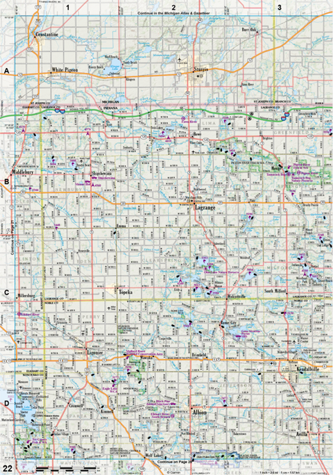 Indiana Atlas & Gazetteer Page 22 Preview 1