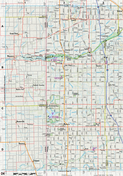 Indiana Atlas & Gazetteer Page 24 Preview 1