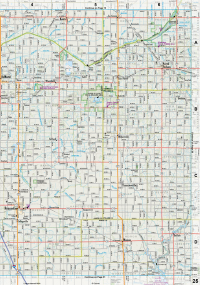 Indiana Atlas & Gazetteer Page 25 Preview 1