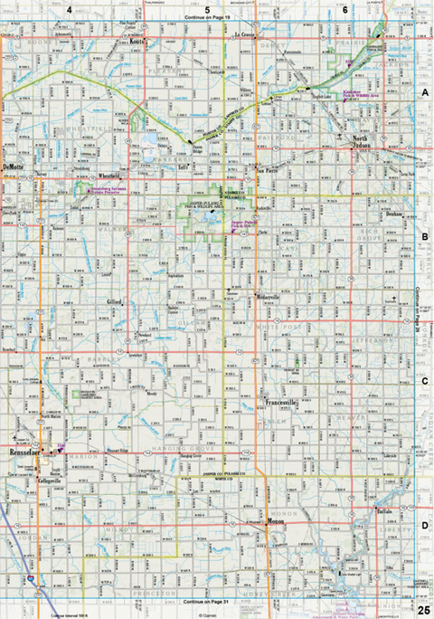 Indiana Atlas & Gazetteer Page 25 Preview 1