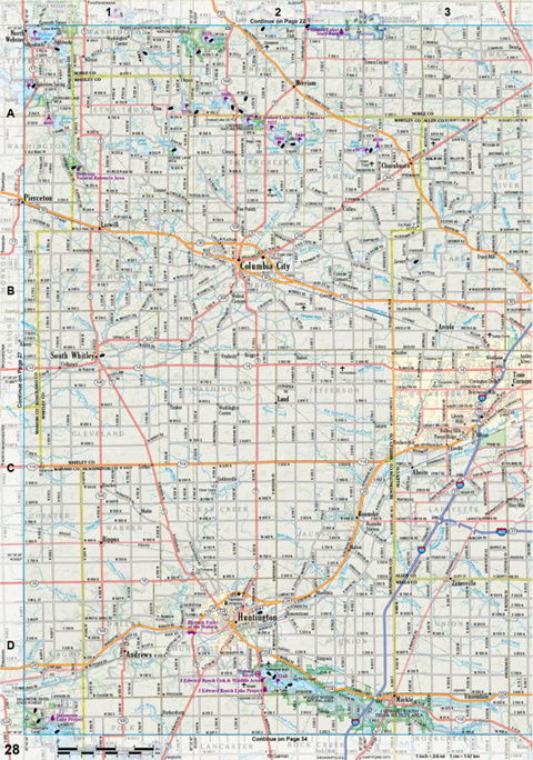 Indiana Atlas & Gazetteer Page 28 Preview 1