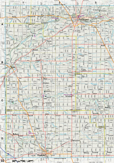 Indiana Atlas & Gazetteer Page 32 Preview 1