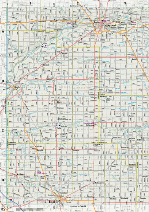 Indiana Atlas & Gazetteer Page 32 Preview 1