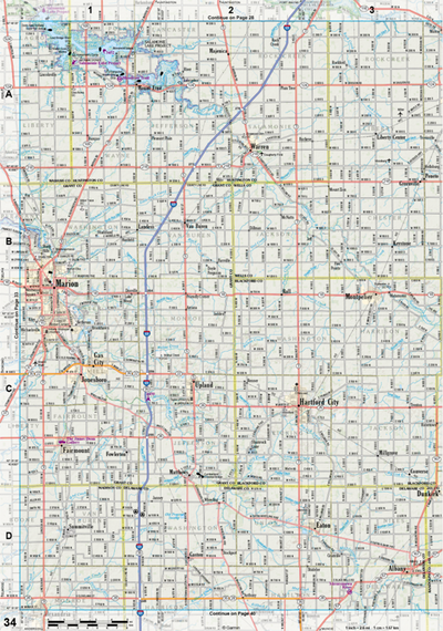 Indiana Atlas & Gazetteer Page 34 Preview 1