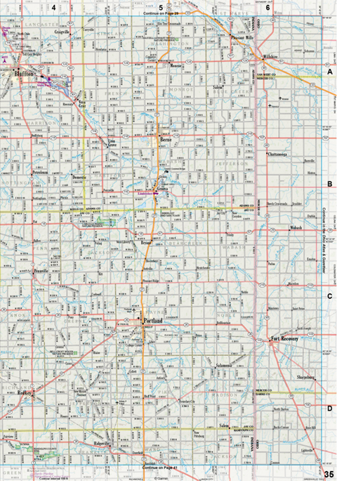 Indiana Atlas & Gazetteer Page 35 Preview 1