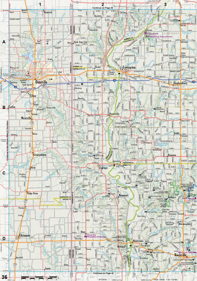 Indiana Atlas & Gazetteer Page 36 Preview 1