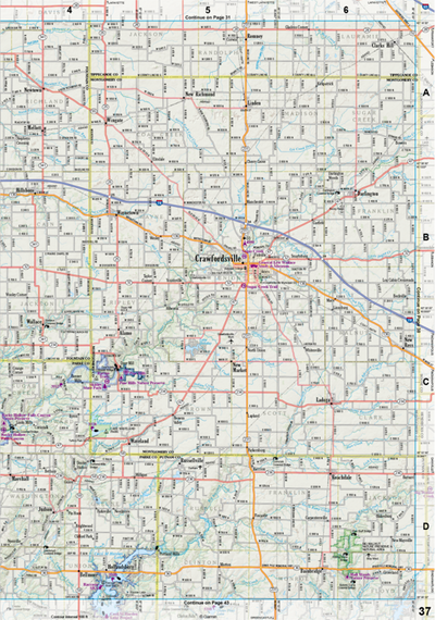 Indiana Atlas & Gazetteer Page 37 Preview 1