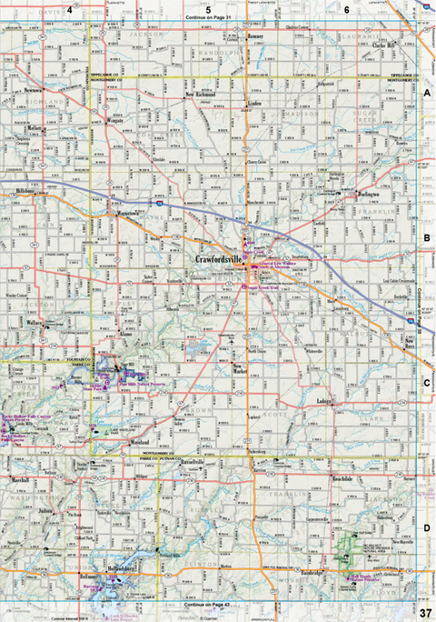 Indiana Atlas & Gazetteer Page 37 Preview 1
