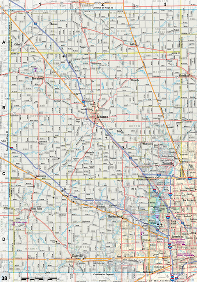 Indiana Atlas & Gazetteer Page 38 Preview 1