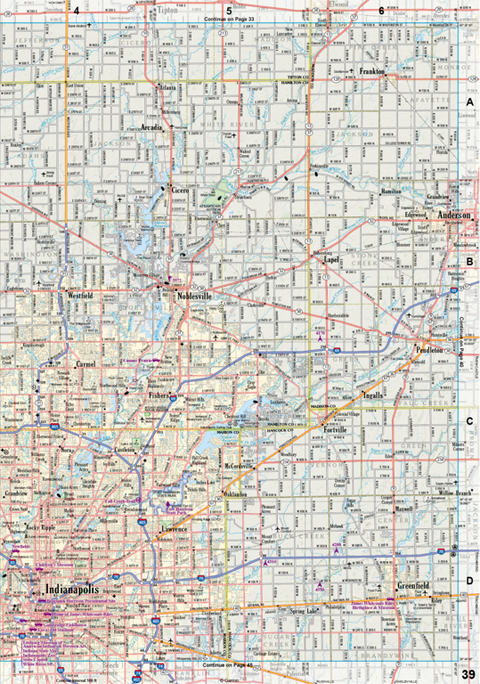Indiana Atlas & Gazetteer Page 39 Preview 1