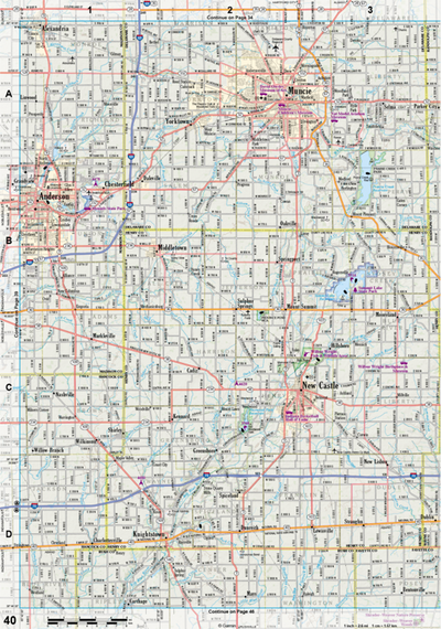 Indiana Atlas & Gazetteer Page 40 Preview 1