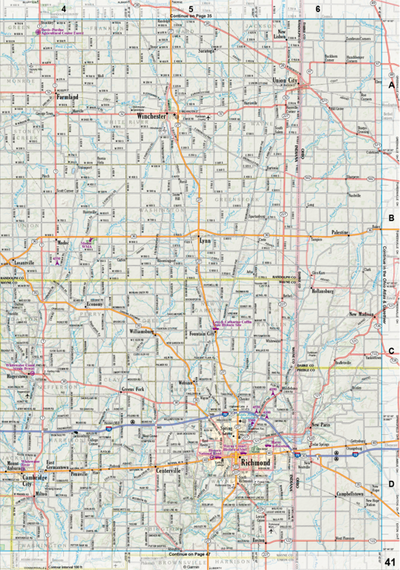 Indiana Atlas & Gazetteer Page 41 Preview 1