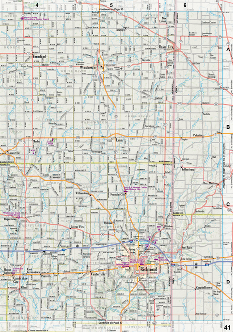 Indiana Atlas & Gazetteer Page 41 Preview 1