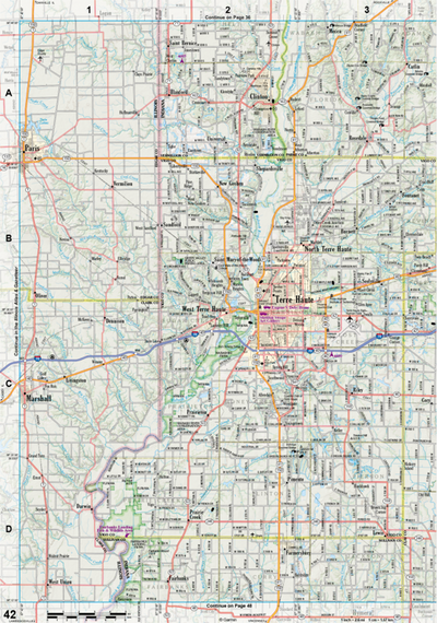 Indiana Atlas & Gazetteer Page 42 Preview 1