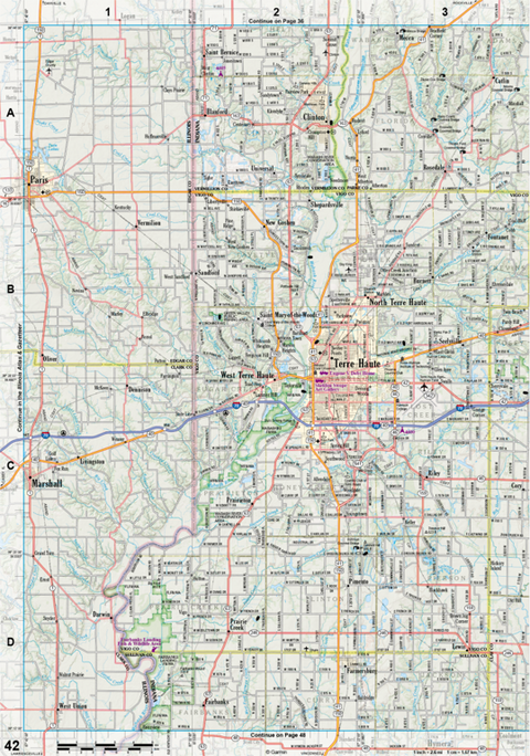 Indiana Atlas & Gazetteer Page 42 Preview 1