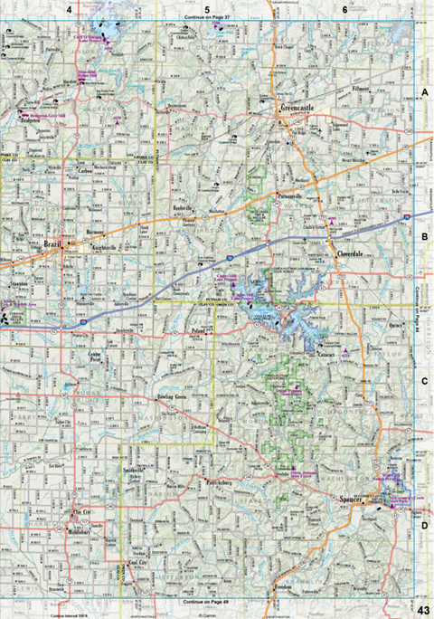 Indiana Atlas & Gazetteer Page 43 Preview 1