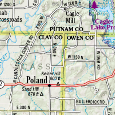 Indiana Atlas & Gazetteer Page 43 Preview 2