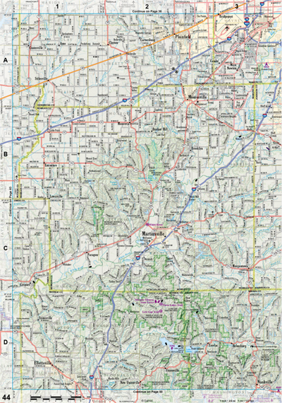 Indiana Atlas & Gazetteer Page 44 Preview 1