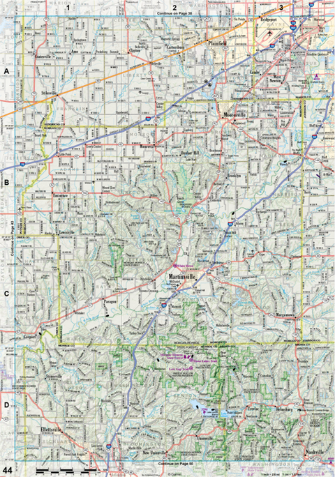 Indiana Atlas & Gazetteer Page 44 Preview 1