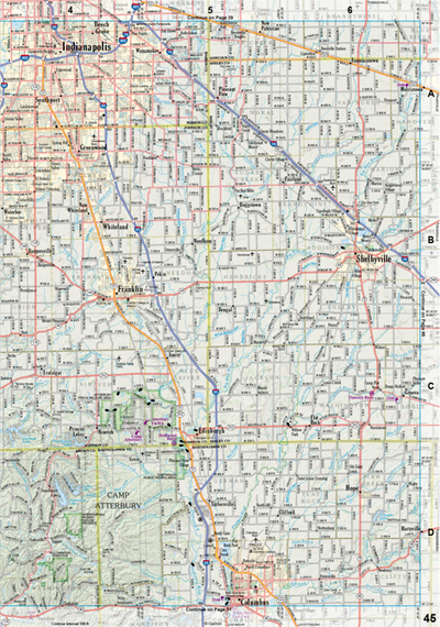 Indiana Atlas & Gazetteer Page 45 Preview 1