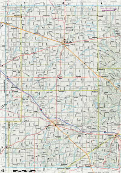 Indiana Atlas & Gazetteer Page 46 Preview 1
