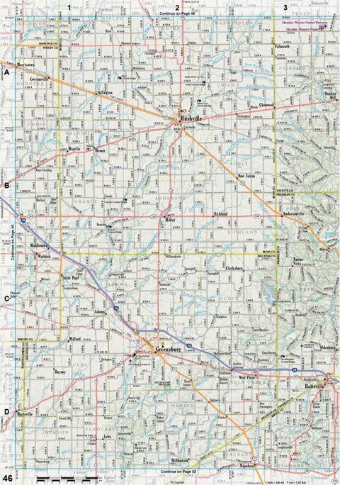 Indiana Atlas & Gazetteer Page 46 Preview 1