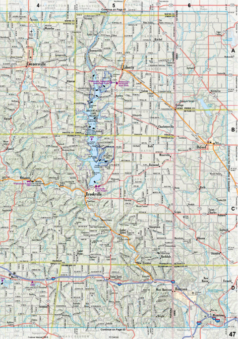 Indiana Atlas & Gazetteer Page 47 Preview 1