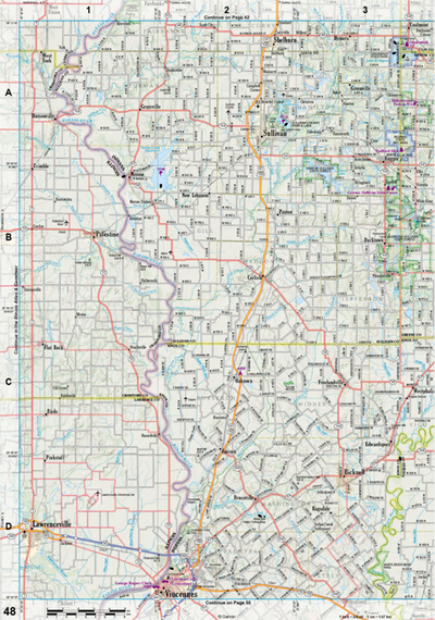 Indiana Atlas & Gazetteer Page 48 Preview 1