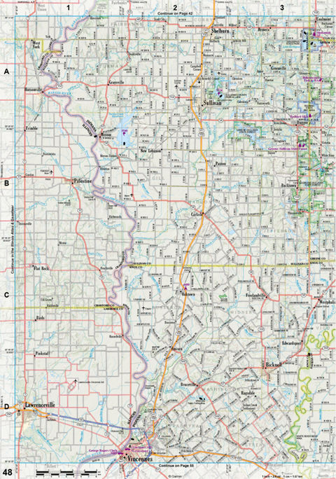 Indiana Atlas & Gazetteer Page 48 Preview 1