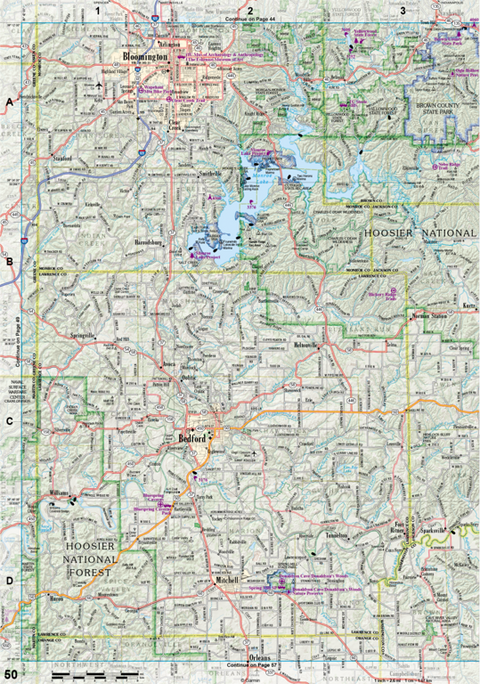 Indiana Atlas & Gazetteer Page 50 Preview 1