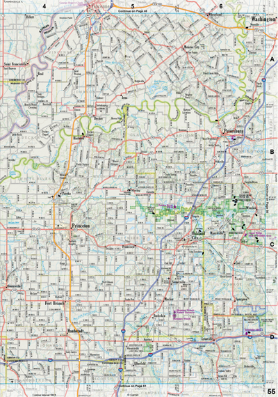 Indiana Atlas & Gazetteer Page 55 Preview 1