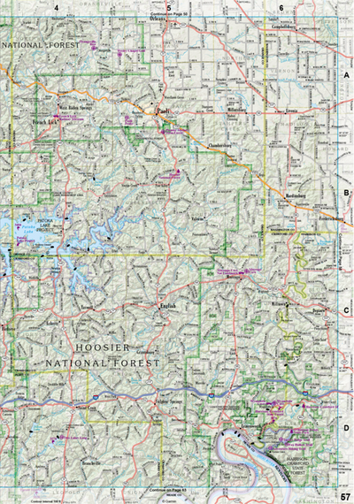 Indiana Atlas & Gazetteer Page 57 Preview 1