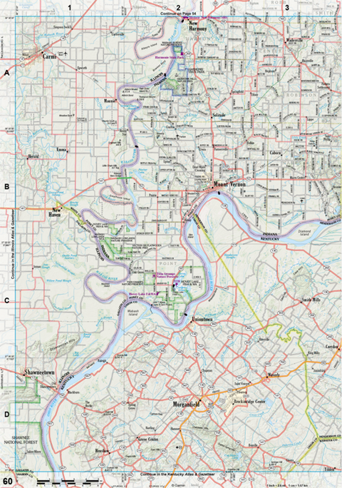 Indiana Atlas & Gazetteer Page 60 Preview 1