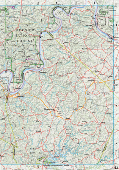 Indiana Atlas & Gazetteer Page 63 Preview 1
